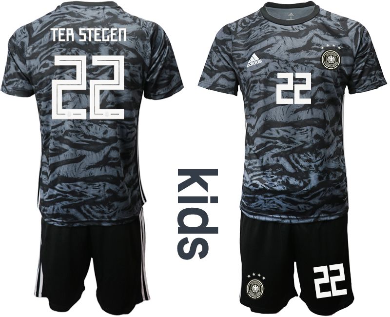 Youth 2019-2020 Season National Team Germany black goalkeeper #22 Soccer Jerseys->->Soccer Country Jersey